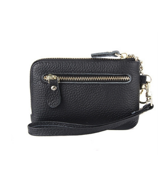 Leren portemonnee met polsband