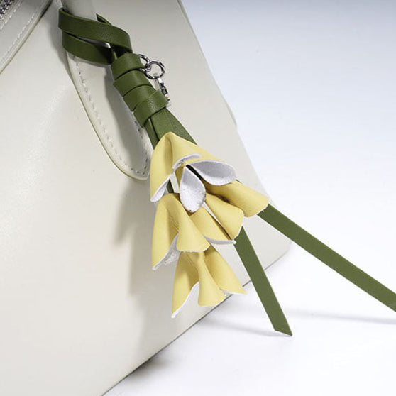 Luelle elegante tas met bloemenbedel