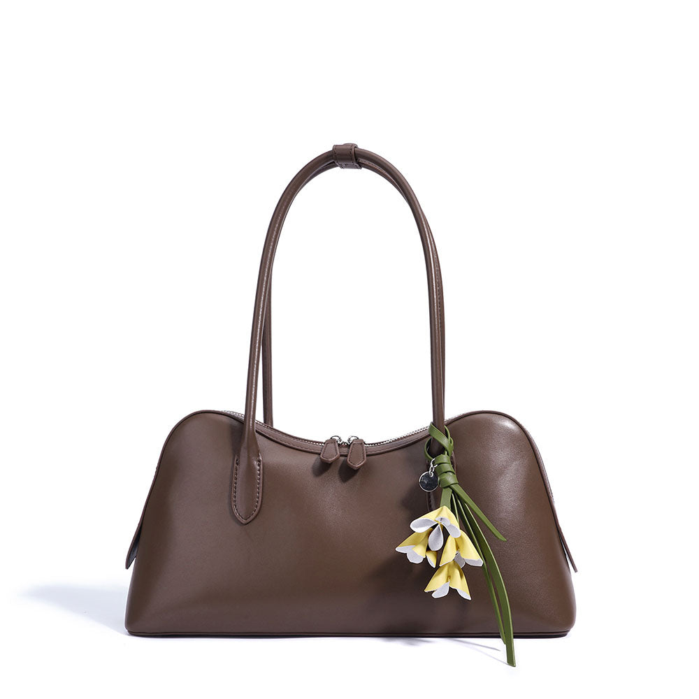 Luelle elegante tas met bloemenbedel