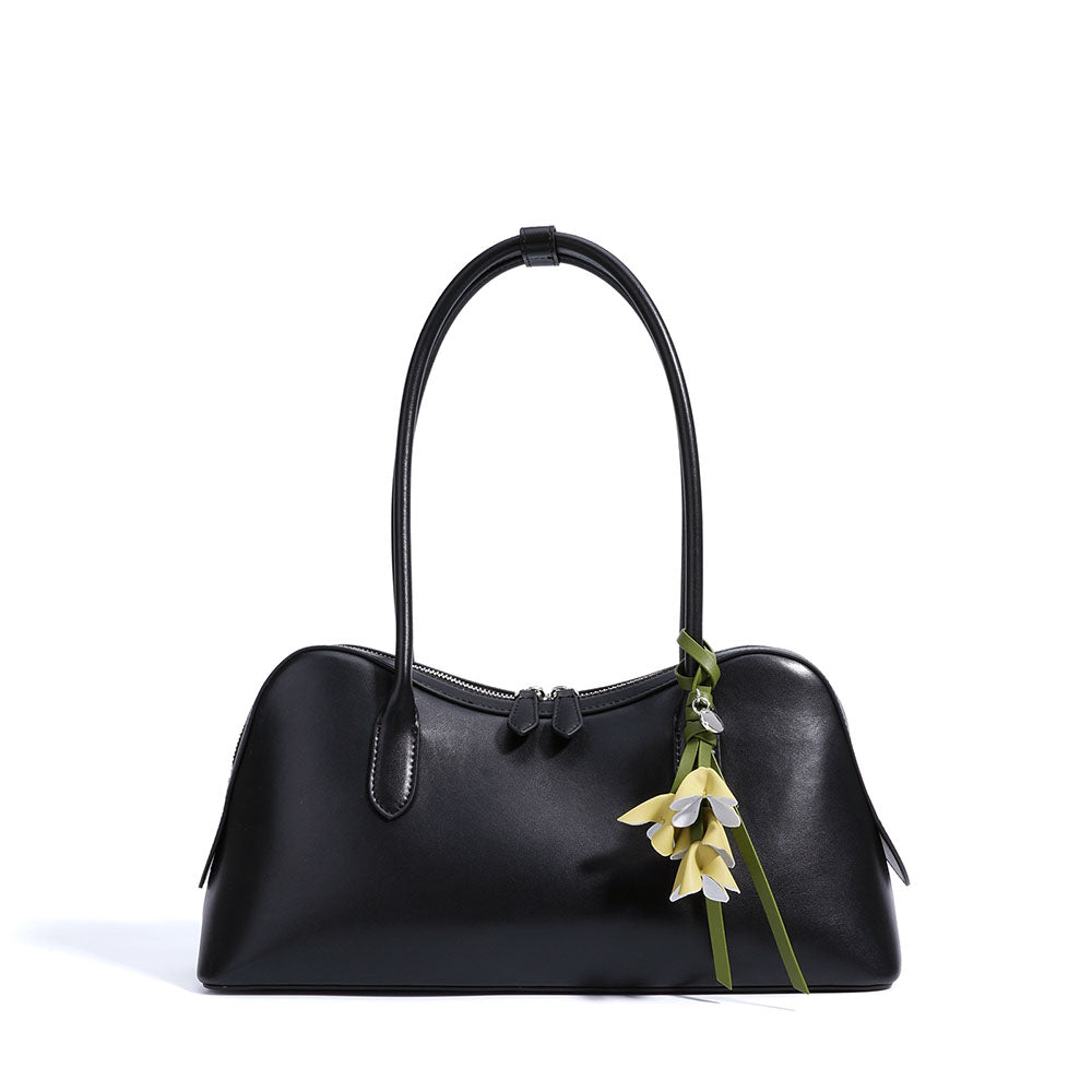Luelle elegante tas met bloemenbedel