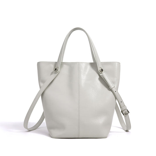 Flou Leren Bucket Bag Dames | Compacte Schoudertas