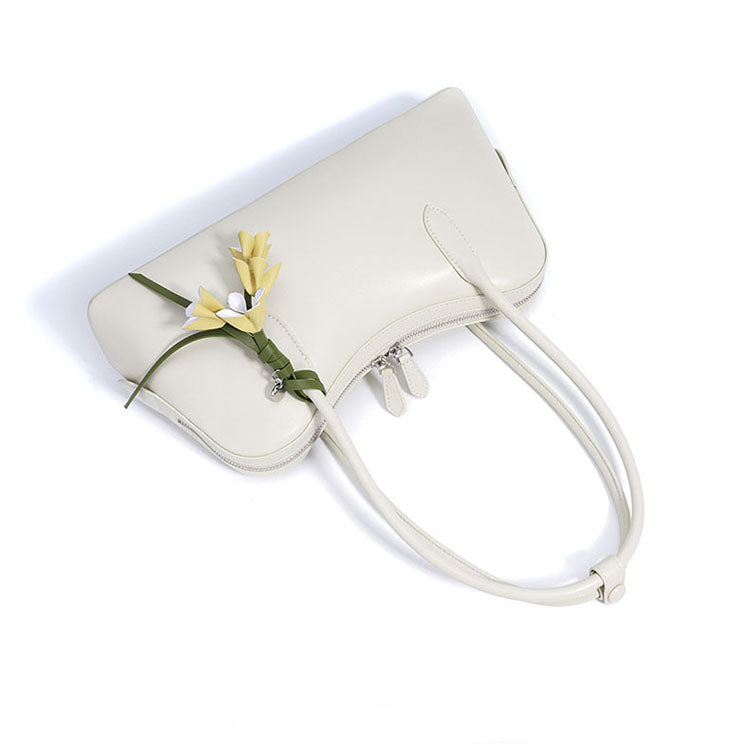 Luelle elegante tas met bloemenbedel