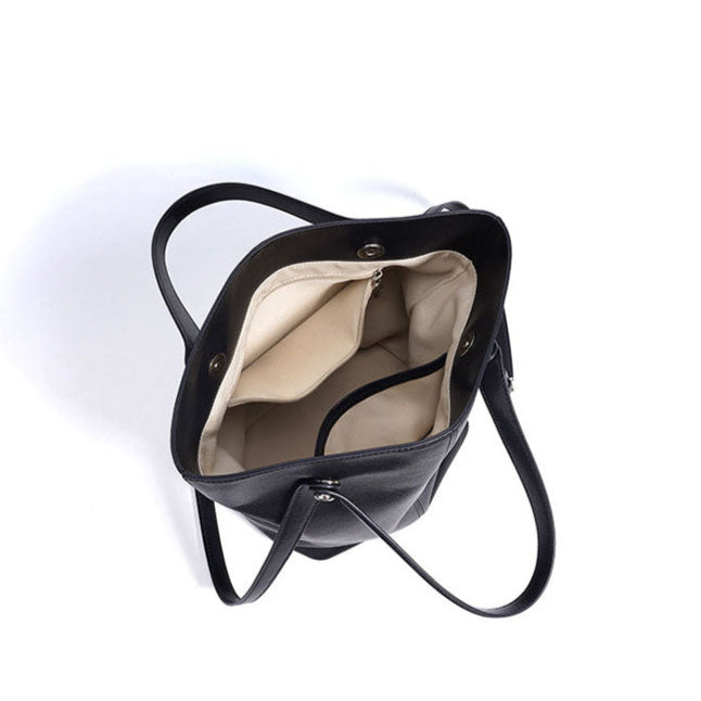 Flou Leren Bucket Bag Dames | Compacte Schoudertas