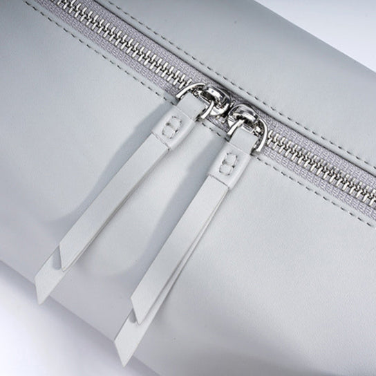 Close-up of a smooth zipper
